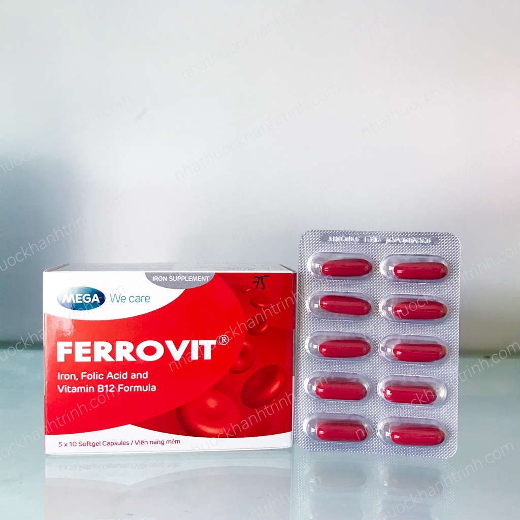 Viên uống bổ sung sắt FERROVIT - Dùng cho Phụ nữ có thai, người thiếu máu cho thiếu sắt