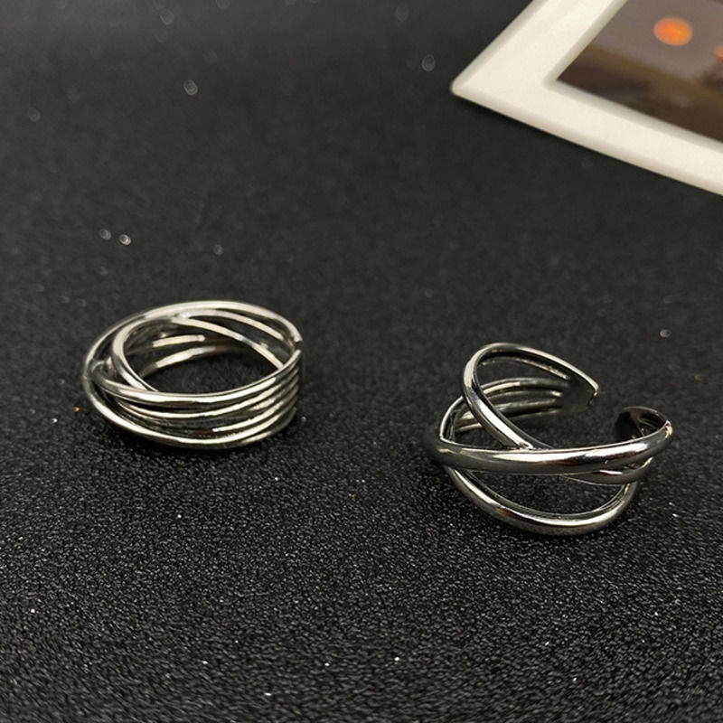 Nhẫn hở 22512 dạng quấn nhiều lớp thời trang hip hop có thể điều chỉnh được