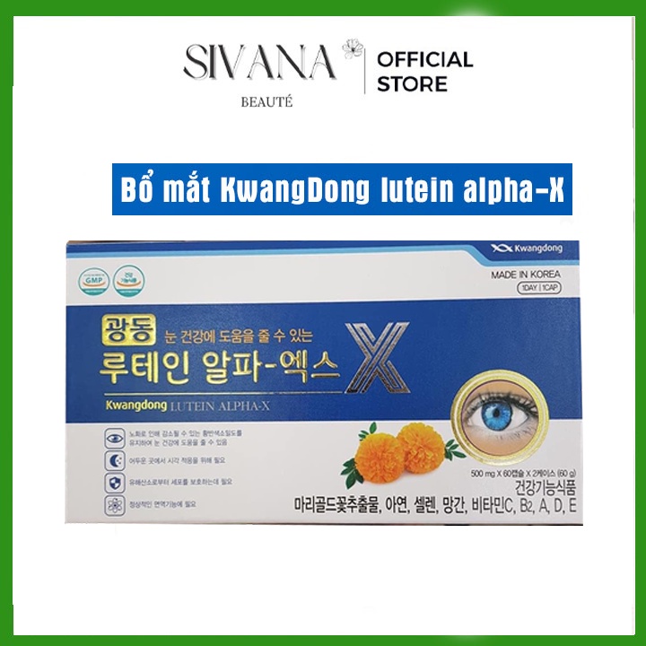 Viên Uống Bổ Mắt Kwangdong Hàn Quốc, Hộp 120 Viên, Bảo Vệ Sức Khỏe Đôi Mắt