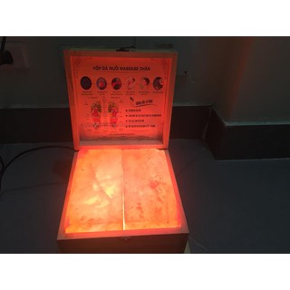 Hộp đá muối massage chân Himalaya