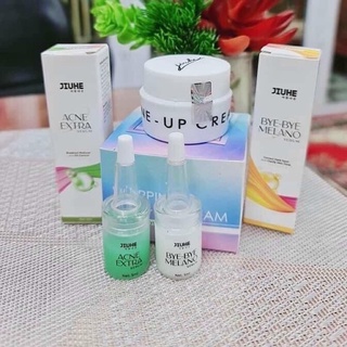 COMBO SERUM JIUHE MỤN ACNE EXTRA VÀ SERUM THÂM, KEM FACE DƯỠNG TRẮNG THANH TÔ