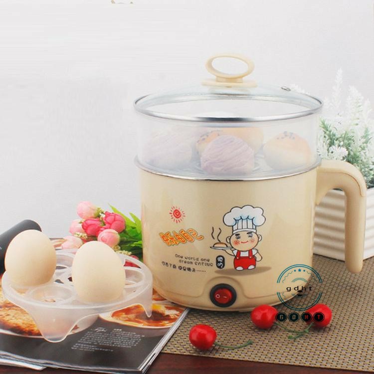 Ca Nấu Mì Lẩu Nồi Lẩu Điện Mini Có Lồng Hấp ĐA NĂNG SIÊU TỐC