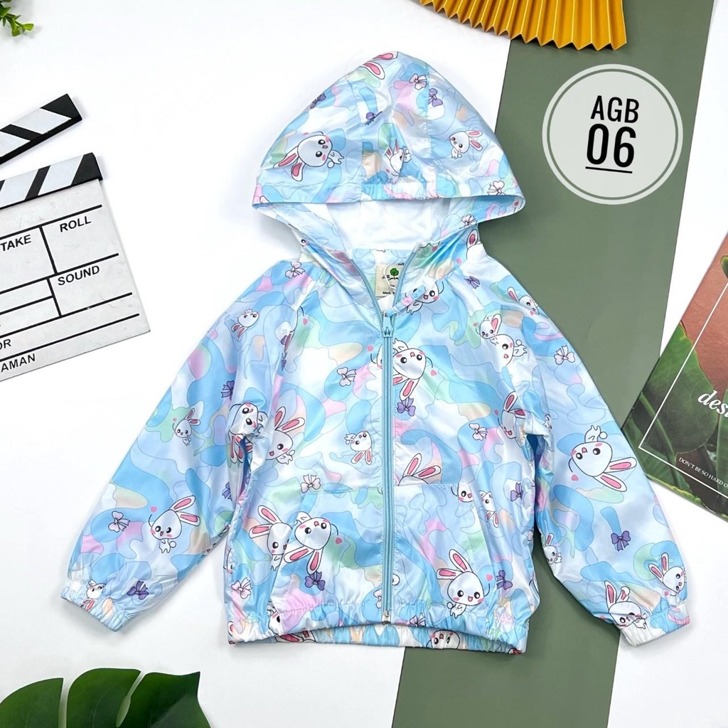 Áo gió trẻ em LITIBABY họa tiết 2 lớp, size 6 -10 tuổi