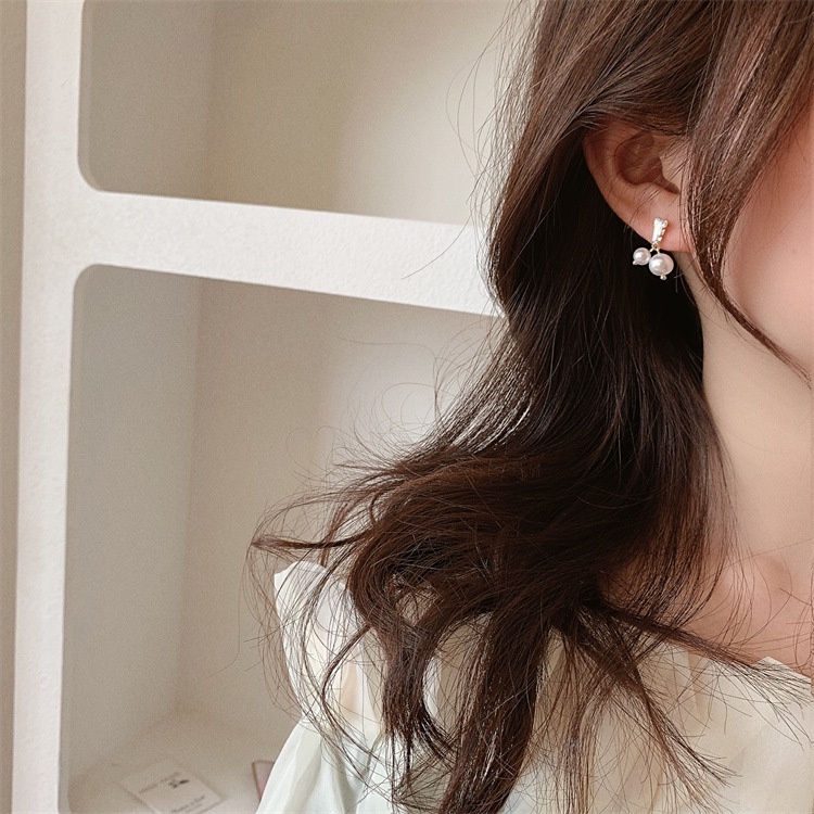 Bông Tai Mạ Bạc 925 Đính Ngọc Trai Cỡ Lớn 2022