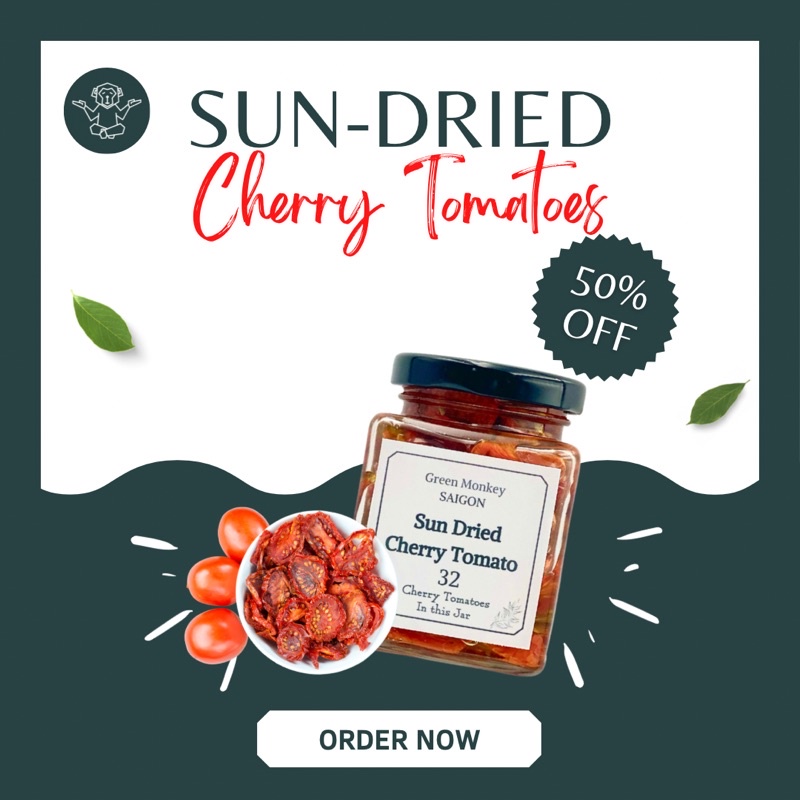 Sun-dried Cherry Tomatoes - Cà Chua Bi Phơi Khô Ngâm Dầu Olive