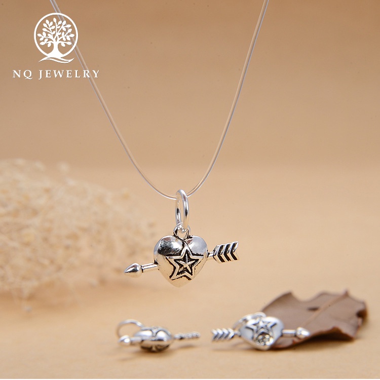 Charm bạc mũi tên thần tình yêu treo - NQ Jewelry