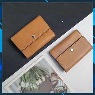 Ví minimalism da bò thật - nâu sáng vd109