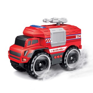 ĐỒ CHƠI - XE CỨU HỎA KẾT HỢP ÁNH SÁNG VÀ ÂM THANH- ĐẠT TIÊU CHUẨN AN TOÀN CHO BÉ