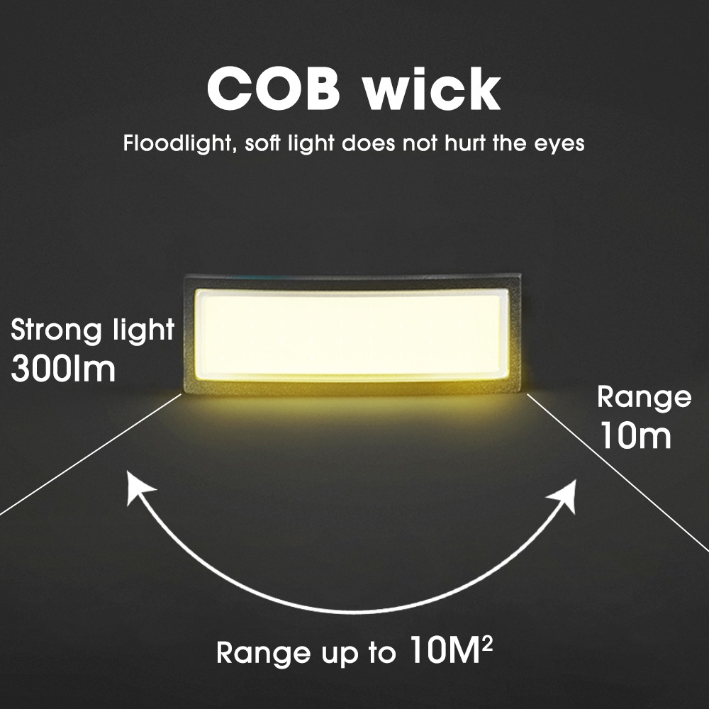 Đèn COB / Đèn Sạc USB C Bằng Hợp Kim Chống Nước Có Móc Khóa Đa Năng