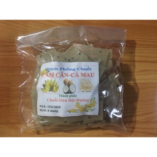 Bánh phồng chuối, môn, mít, mè  đặc sản Năm Căn Cà Mau gói 500g