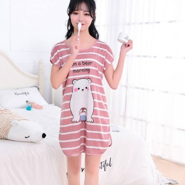 [CUTE ĐẸP] Váy Ngủ Siêu Cute Dáng Suông Siêu Mát