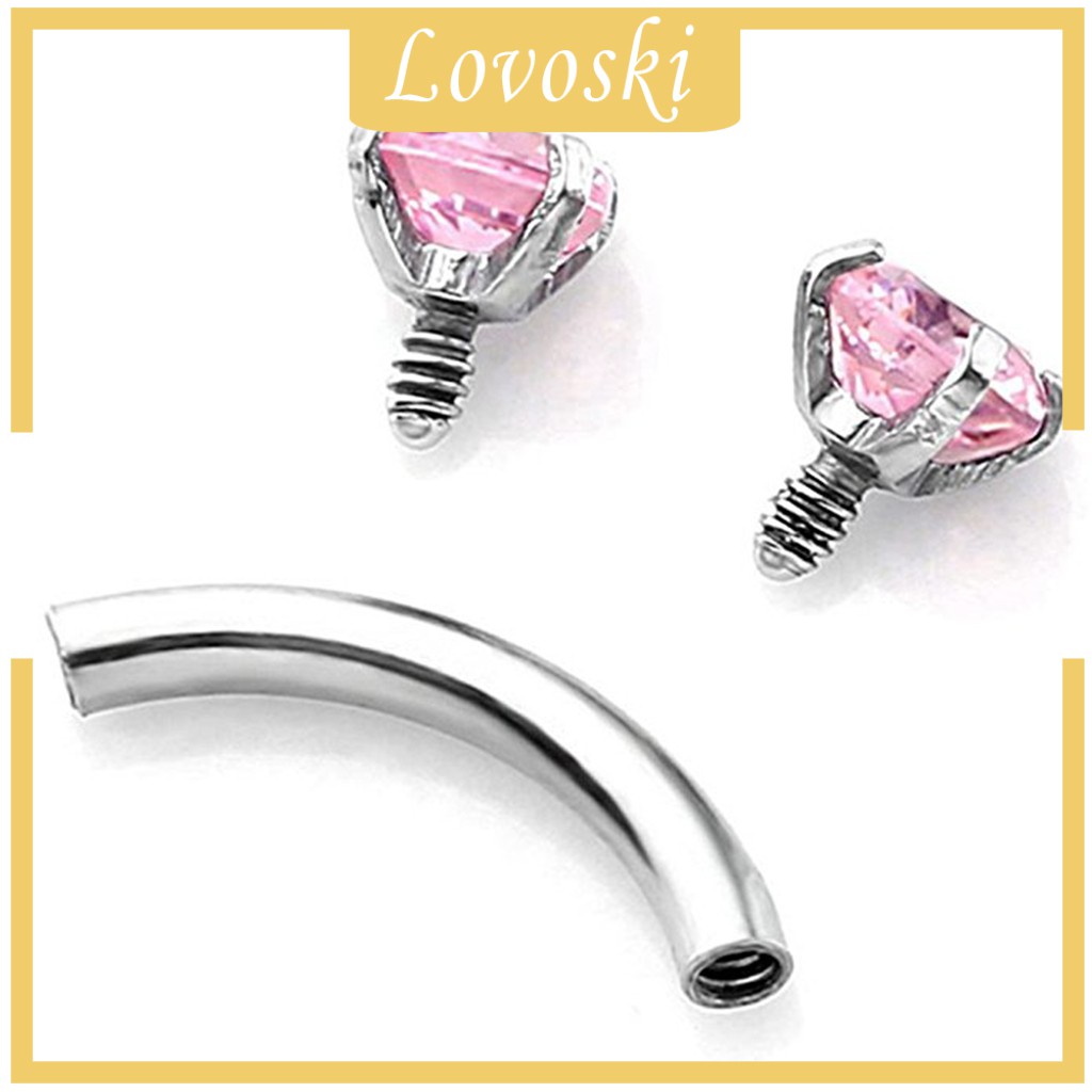 Khuyên Xỏ Cơ Thể Đính Đá Zircon 16G Thời Trang