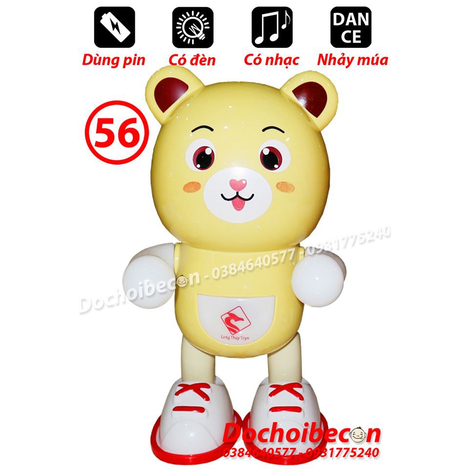 Thú đánh trống - Hàng Việt Nam: Dùng pin, có đèn, nhạc, di chuyển