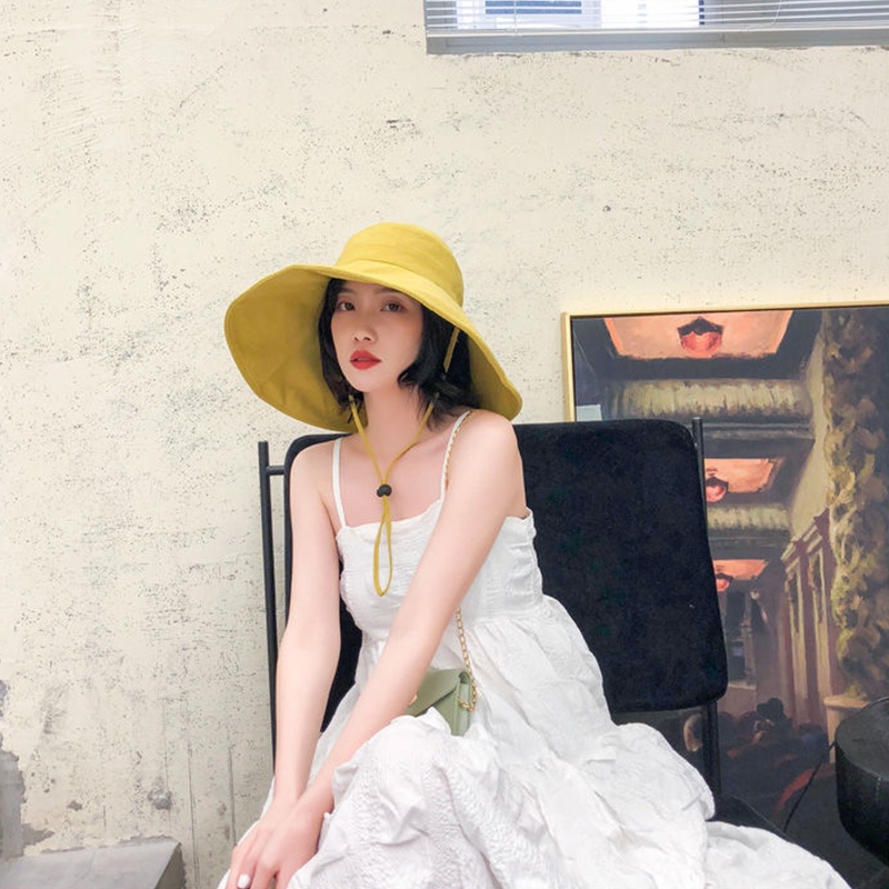 Nón Bucket Nữ / Nón Rộng Vành Nữ / Nón Tai Bèo Vành Rộng 15CM Chống Tia UV Thời Trang Mùa Hè Cho Nữ