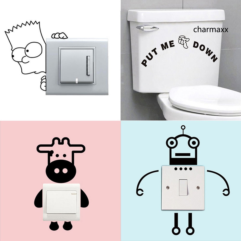 Miếng Dán Trang Trí Công Tắc Họa Tiết Hoạt Hình Đáng Yêu | BigBuy360 - bigbuy360.vn