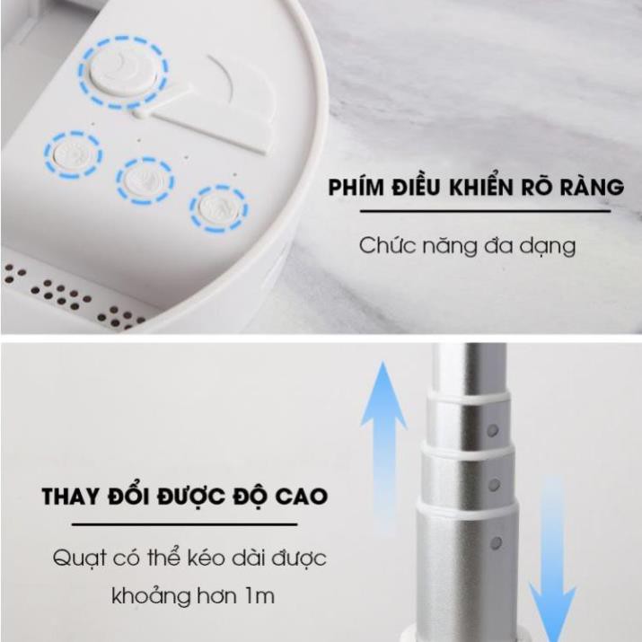 Quạt tích điện phun sương gấp gọn đa năng - Dùng duy trì trong 24h, có đèn LED, 4 tốc độ gió cực mát ! [CHÍNH HÃNG] | BigBuy360 - bigbuy360.vn