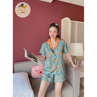 Đồ Bộ mặc nhà Pijama chất liệu Lụa Latin SAM cực xinh