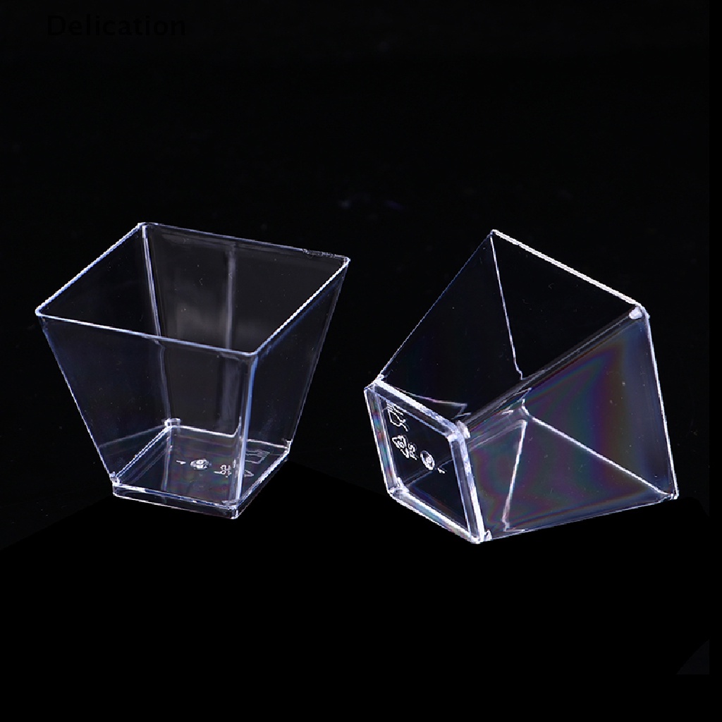 Set 25 Cốc Đựng Kem / Món Tráng Miệng Bằng Nhựa Dùng Một Lần Thể Tích 60ML