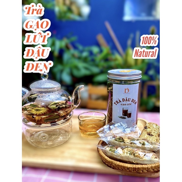 Trà Đậu Đen Gạo Lứt Xạ Đen Đẹp giúp eo thon dáng gọn Hũ 500gr