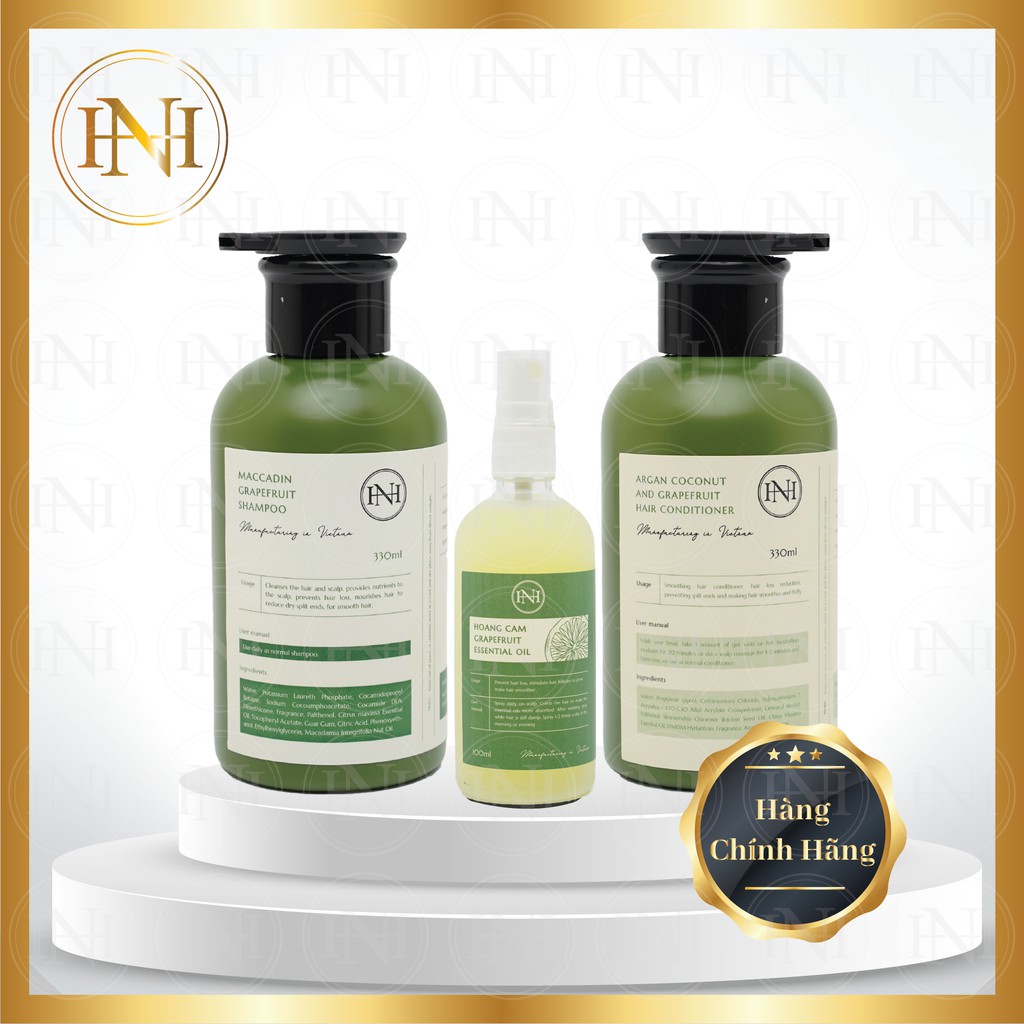 Combo 3 in 1 Dầu gội - Dầu xả - Xịt tinh dầu Maccadin Nga Hoàng