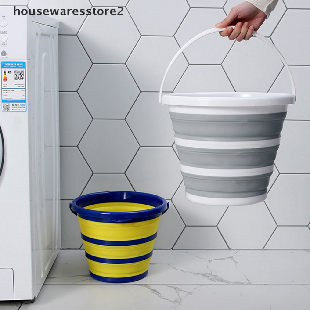 [Housewarestore2] Xô Đựng Nước 10L Có Thể Gấp Lại Tiện Dụng Cho Cắm Trại Ngoài Trời
