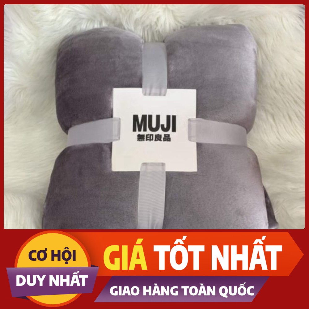 Chăn lông thỏ Muji Blanket chính hãng dùng 4 mùa siêu mềm mịn kích thước 2mx2m3