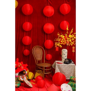 🏮 Đèn Lồng Vải Lụa Size 20cm Trang Trí Trung Thu 🏮 (ảnh video thật 9 màu)