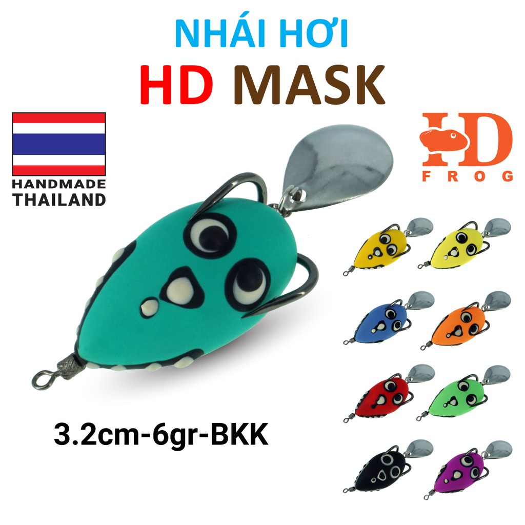 NHÁI HƠI HDMASK THÁI LAN - MỒI GIẢ CÂU LURE CÁ LÓC - (3.2CM/6GR)