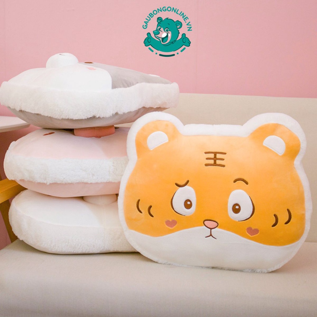 Gối Tựa Lưng Thú Hình Má Trái Tim Cao Cấp - Gối Bông Online