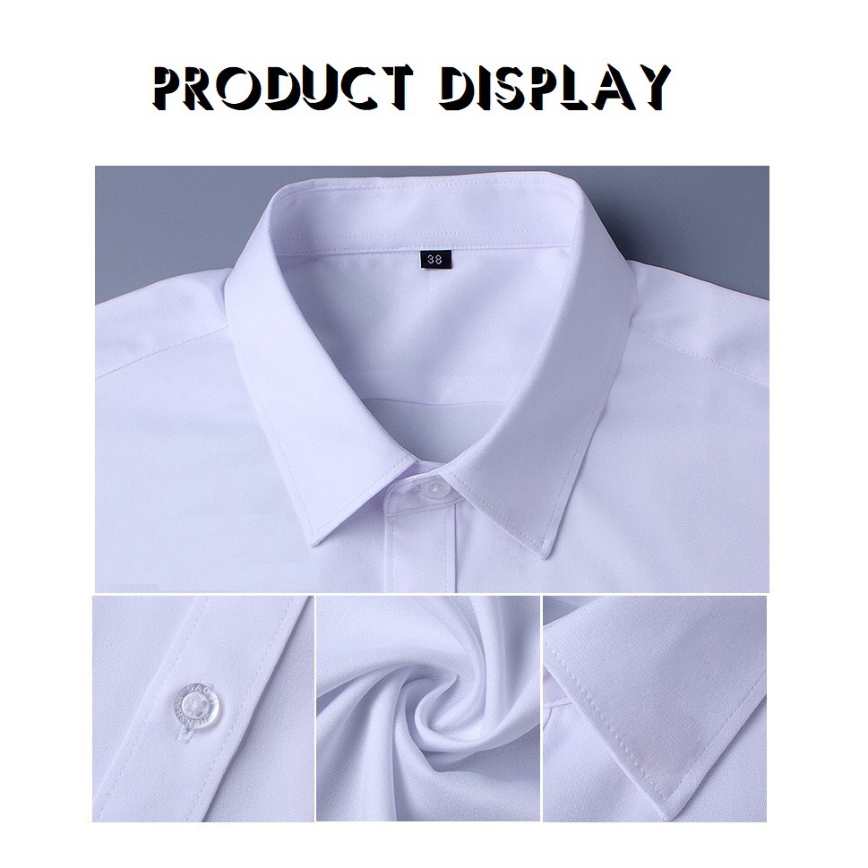 Áo sơ mi nam Vải Lụa Thái Trắng chống nhăn dáng Hàn quốc | BigBuy360 - bigbuy360.vn