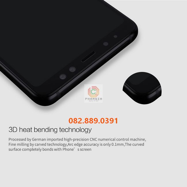 Kính cường lực Samsung A8 2018 full màn, full keo, không li ti