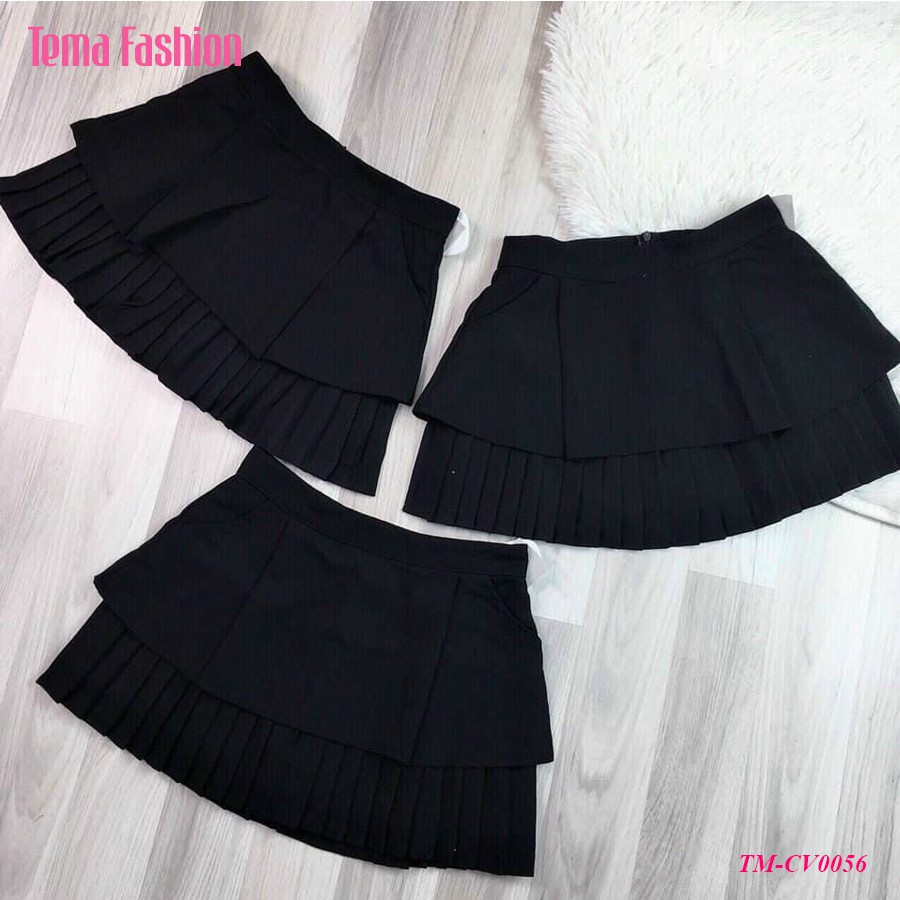 [ Mã FADIRECT20 giảm 20K đơn 150K] Chân váy xếp ly dáng ngắn nữ TEMA - Chân váy chữ a cách điệu siêu đẹp | BigBuy360 - bigbuy360.vn