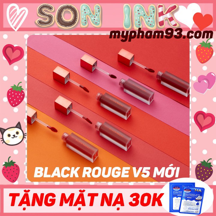 Son kem lì hàn quốc black rouge air fit velvet tint v5 mẫu mới nhất đủ các màu A23/24/25/26/27 đang cực hot sắp ra mắt