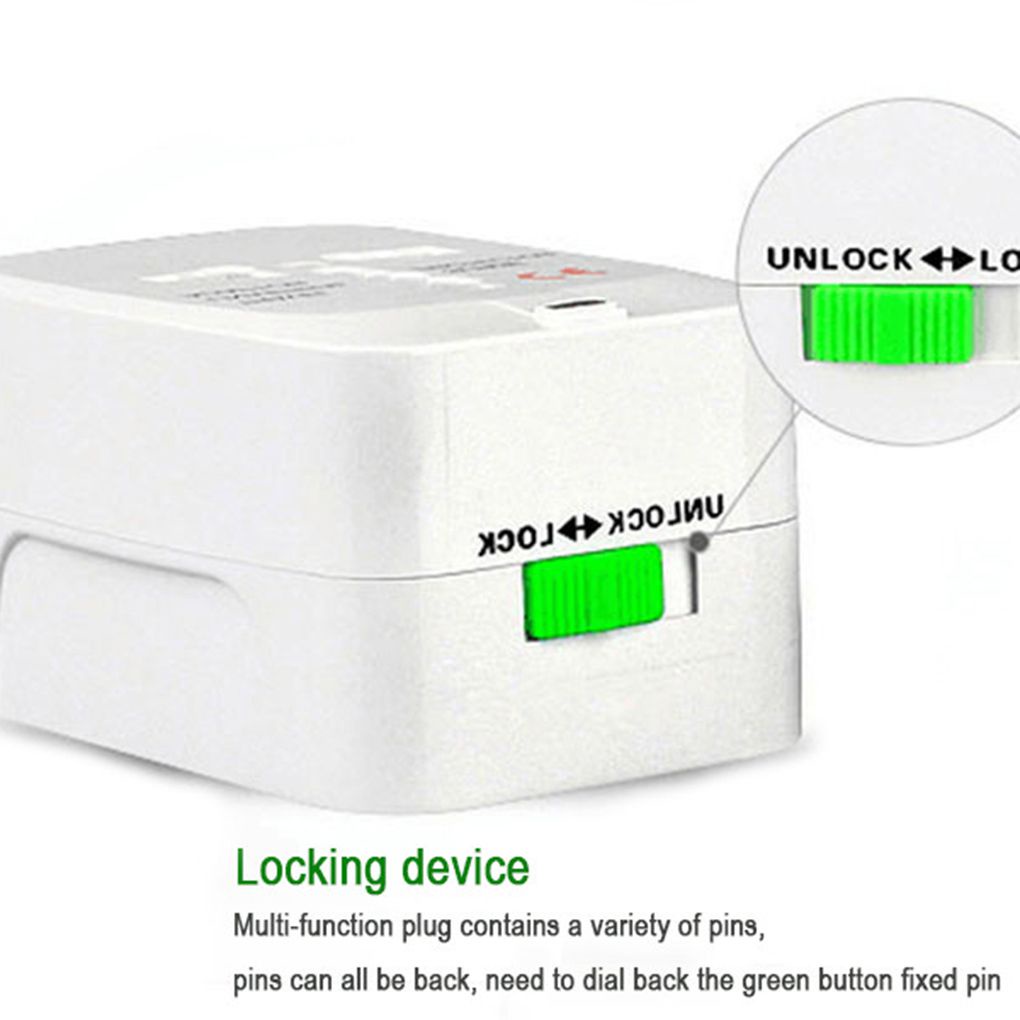 Runbu-International Power Converter All-in-one Travel Adapter Socket without USB Aluminum Iron Type