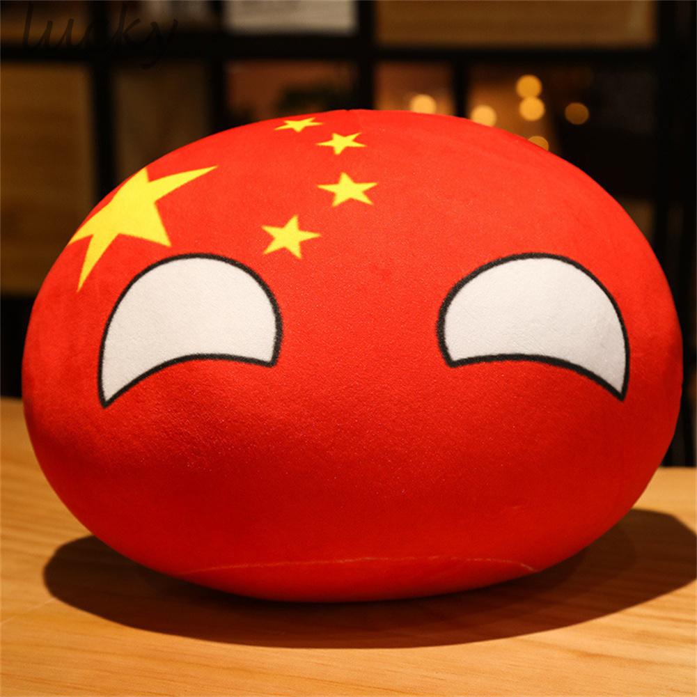 LUCKY~Creativity Polandball Plush 10cm Pendant Country Plush Ball Toy Keyring China Brand New#Ready Stock