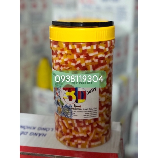 Thạch trái cây 3D dow xian 2kg5 ( hạt NHỎ vừa)