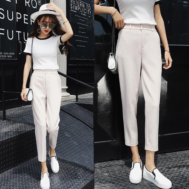 Quần tây baggy nữ cạp cao ống suông dáng đứng màu xanh đen vải mưa dày dặn mặc đi học sinh cấp 2 3 làm công sở đều đẹp | BigBuy360 - bigbuy360.vn