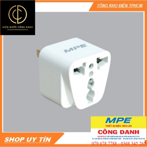 Phích cắm chuyển 2 chấu sang 3 chấu MPE AD1