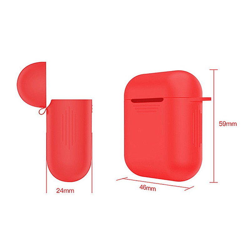 Case Vỏ Bao Airpods Đựng Tai Nghe Cho Airpods 1&amp;2 Chất Liệu Silicon Dẻo Hỗ trợ Airpods i11 i12 i18 i100