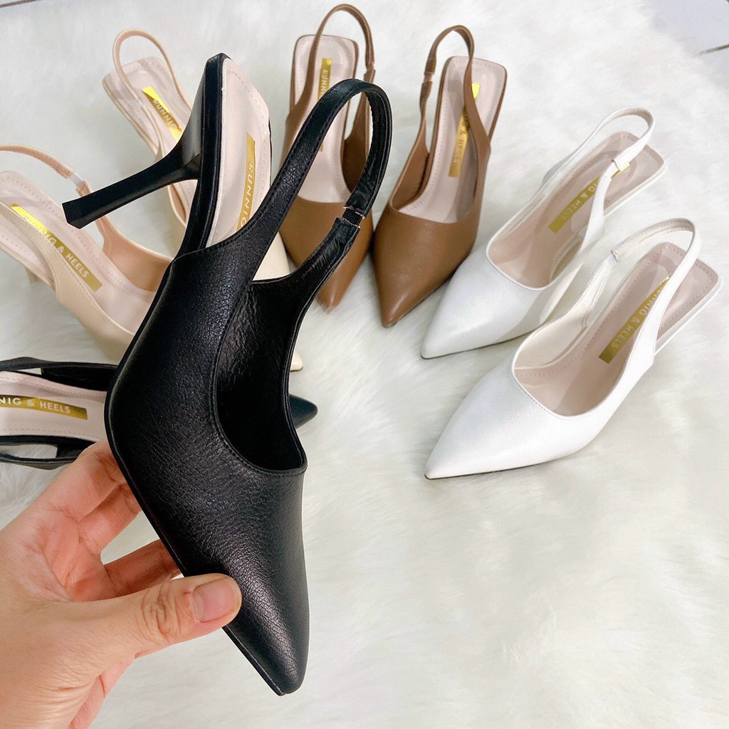 Giày Cao Gót  Bít Mũi Gót Nhọn 7P Êm Chân Mũi Nhọn Cực Sang Chảnh Mã BBBBB