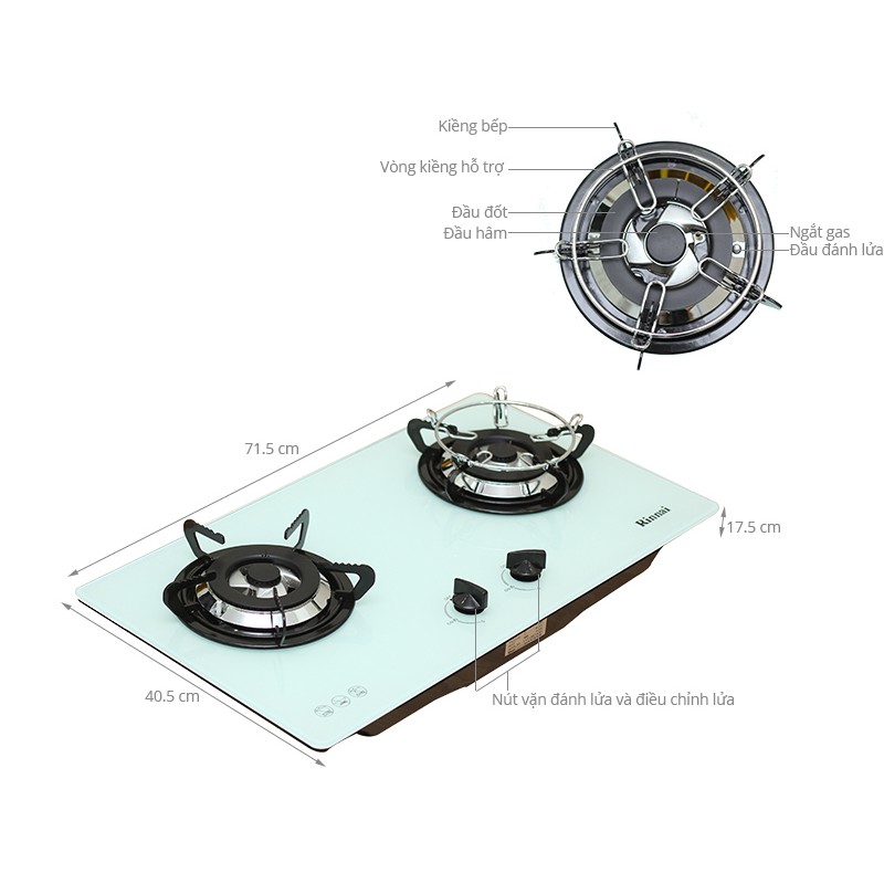 Bếp gas âm Rinnai RVB-2WG(N)