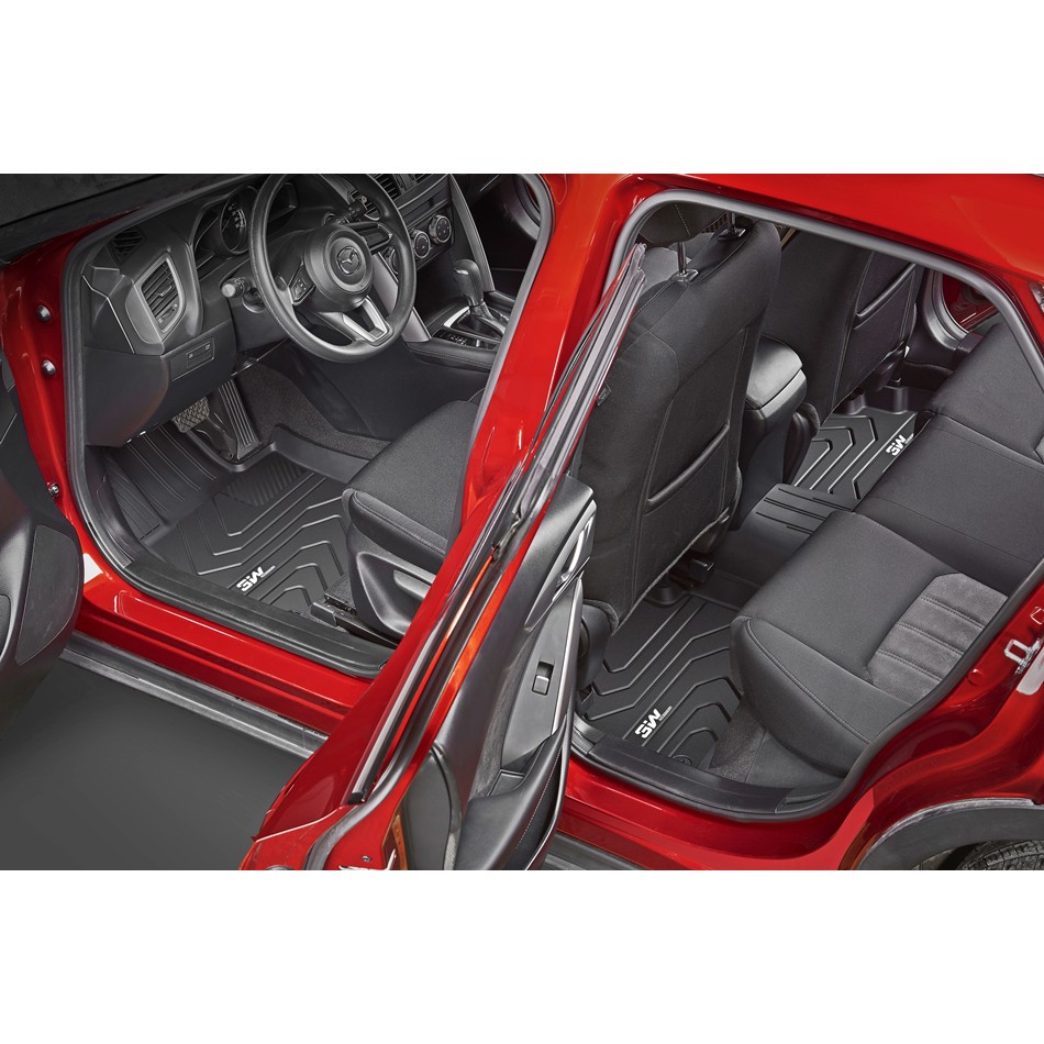 Thảm lót sàn ô tô MAZDA CX5  Nhãn hiệu Macsim 3W chất liệu nhựa TPE đúc khuôn cao cấp - màu đen
