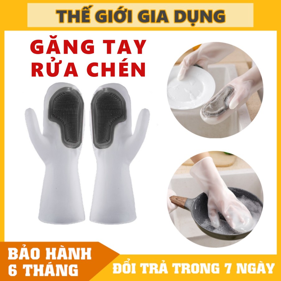 Bao Tay Silicone Tạo Bọt Rửa Chén Bát Đa Năng