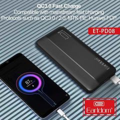 ⚡CHÍNH HÃNG⚡ Sạc Dự Phòng EARLDOM 10.000MAh Sạc Nhanh QC 3.0 PD - 08