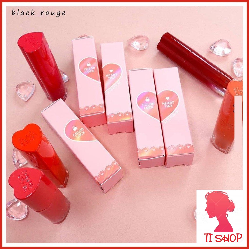 Son Kem 💖FREESHIP💖 Son Black Rouge Color Lock Heart Tint