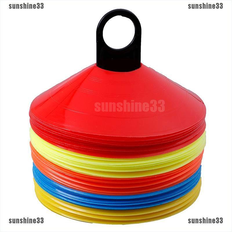 【COD•suns】10pcs/set Soccer Discs Bucket Marker Training Sign Flat Cones Marke