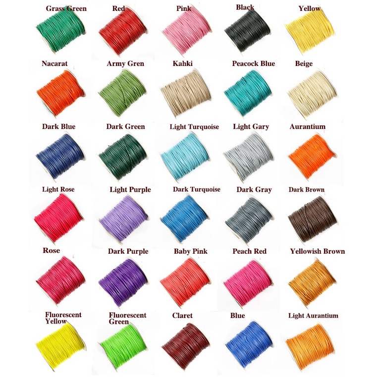 Cuộn dây cotton sáp dài 15m đường kính 1mm dùng làm đồ trang sức thủ công