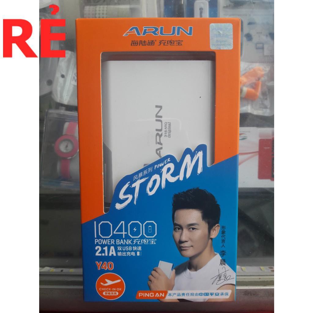 Pin sạc dự phòng Arun 10400 mah Tổng kho Phân Phối Linh Kiện Phụ Kiện