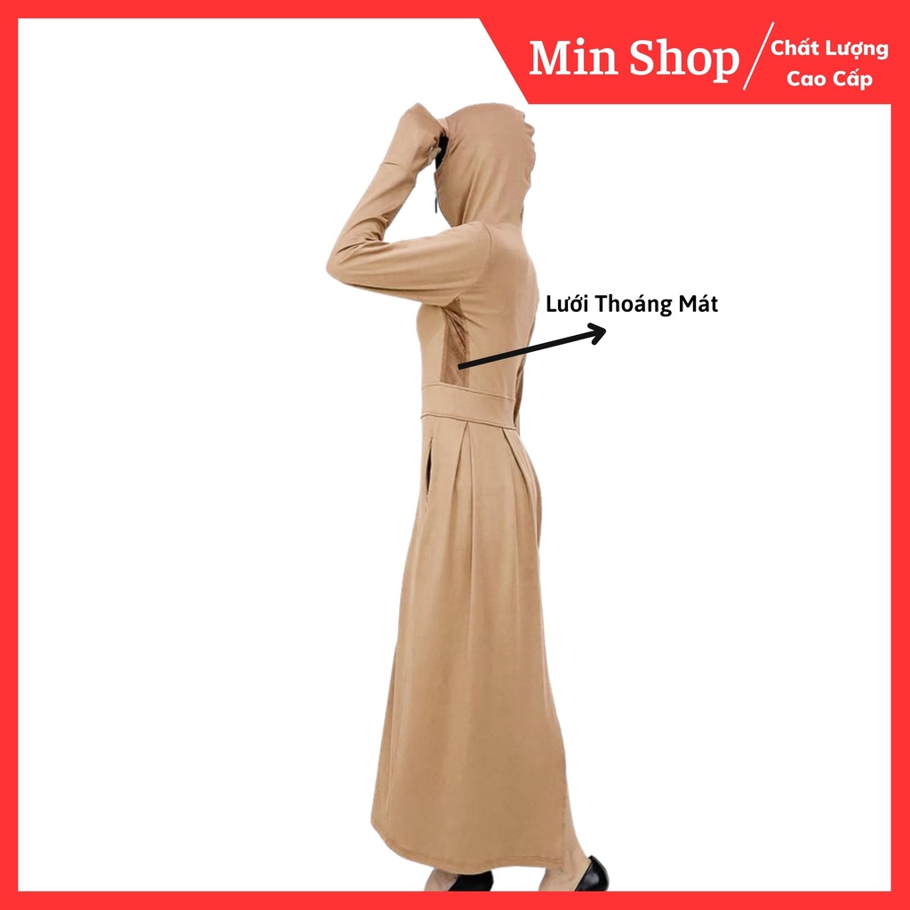 Áo chống nắng nữ toàn thân 2 lớp chống tia uv kèm khẩu trang | BigBuy360 - bigbuy360.vn