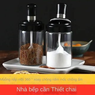 DNắp thìa Junxi tích hợp lọ đựng gia vị kín chống ẩm và nhiệt độ cao